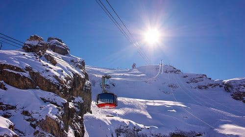Mt Titlis Cable Car from Engelberg with Ice Flyer