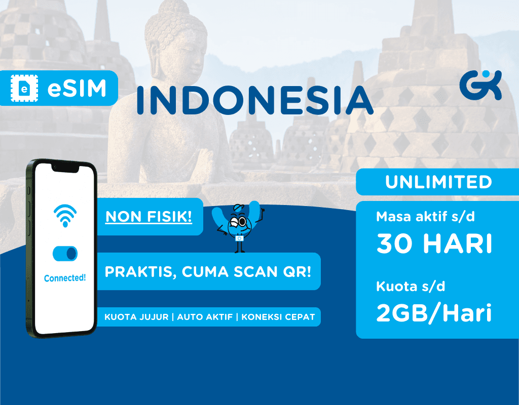 eSIM Indonésia Telkomsel Ilimitado | Travel SIM Indonésia Global Komunika