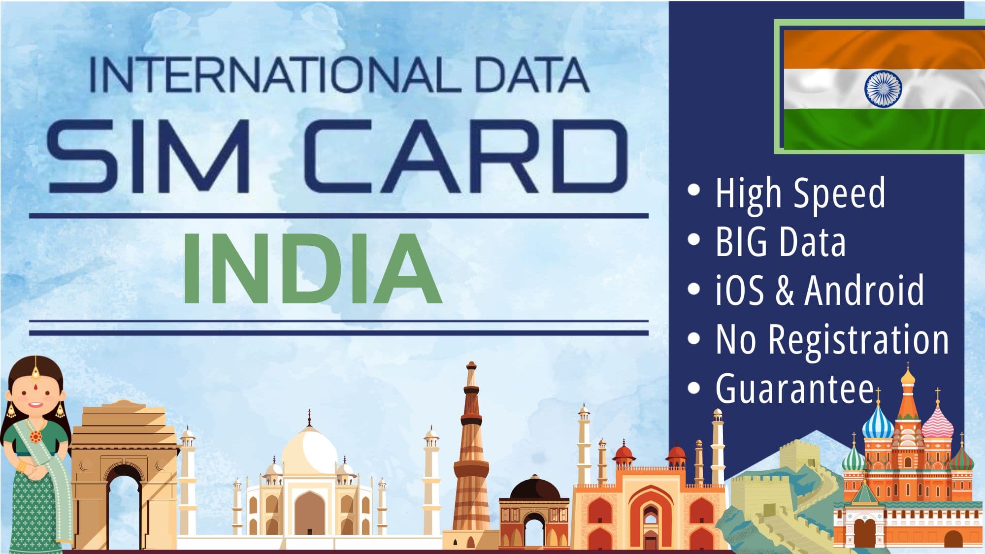 Sim Card India Data Plan - Tourist Simcard Internet Travel Package - Daily Data