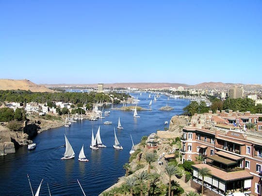 Aswan boat tour on a traditional felucca