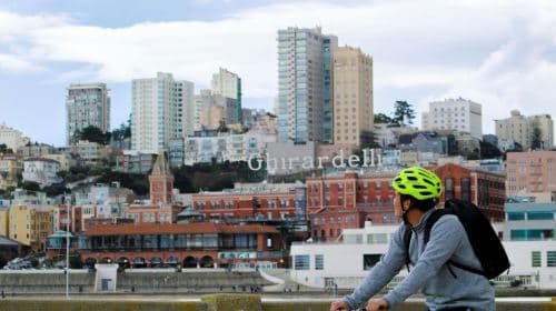 Noleggio bici sul Golden Gate Bridge con ritorno in traghetto da Sausalito