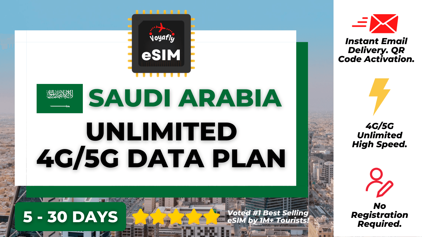 Saudi Arabia - Unlimited 4G/5G Data eSIM