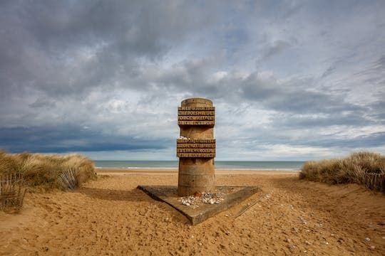 Normandy D-Day Beaches with Juno Beach, Bunkers and Canadian Cemetery from Paris