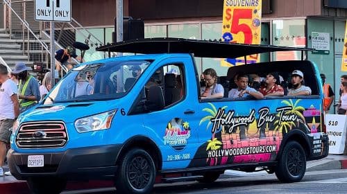 Hollywood, Beverly Hills & Celebrity Homes Tour by Open Air Bus  Day Tours