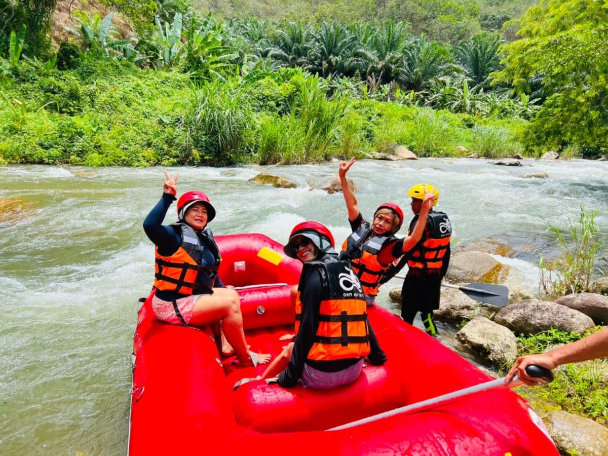 Join Tour White Water Rafting, Flying Fox, Jungle Walk, ATV Adventure and Elephant Trekking from Krabi