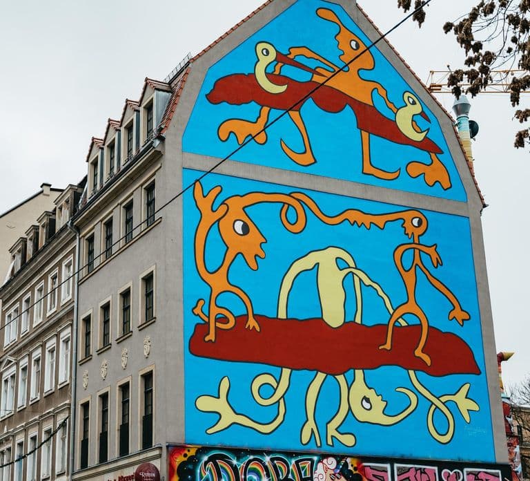 Dresde : visite guidée à pied du street art dans le quartier de Neustadt