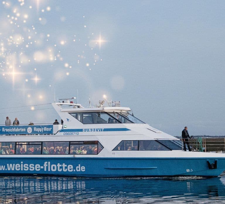 Cruzeiros iluminados no Sund com o navio de passageiros Sundevit