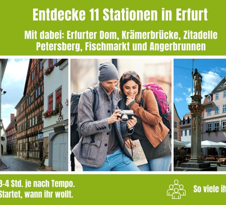 Erfurt: Schnitzeljagd, selbstgeführte Highlights-Tour