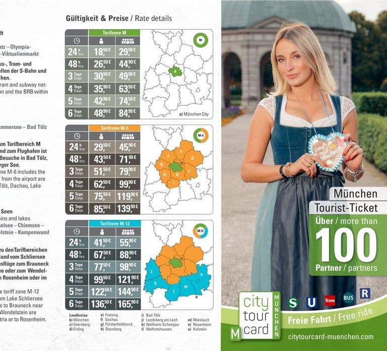 Munich : CityTourCard | Transports en commun gratuits | Plus de 100 réductions