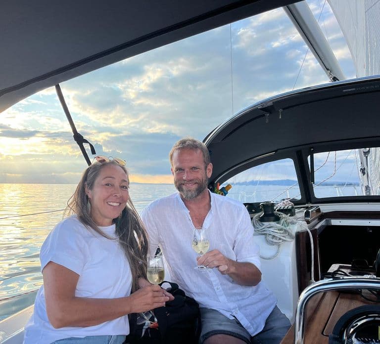 Vela al tramonto sul Lago di Costanza