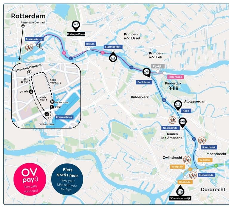 Rotterdam: WaterShuttle Ticket to Kinderdijk