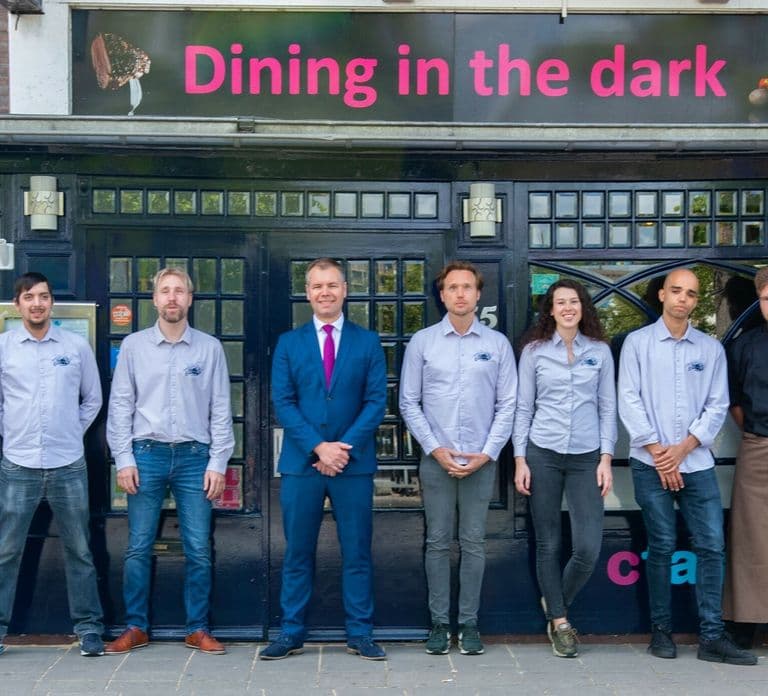 Amsterdam: Cena di 3 portate al buio