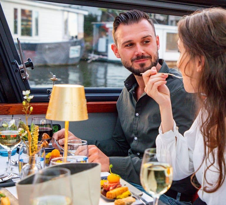 Amsterdam: Crociera con cena e menu di 4 portate