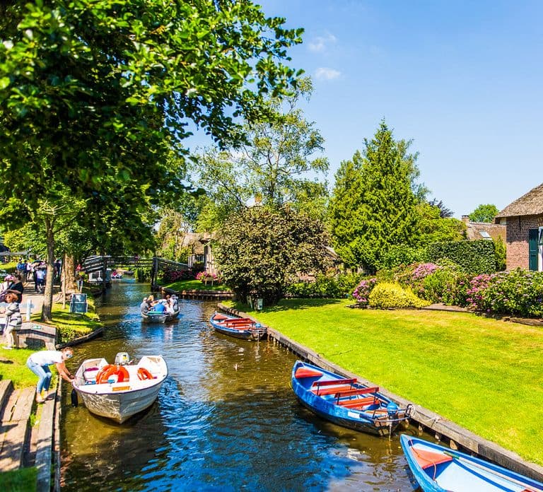 Amsterdam : excursion à Giethoorn avec promenade en bateau et visite de l'Afsluitdijk