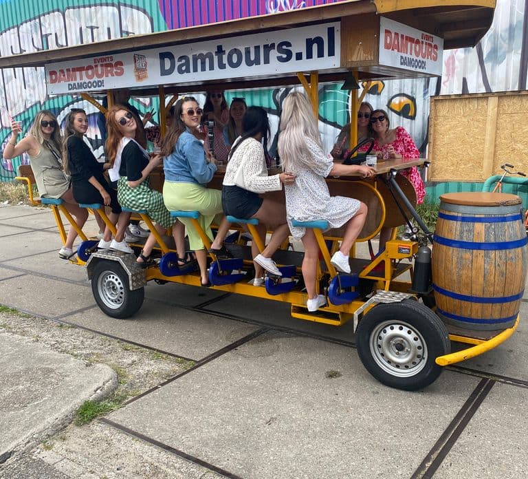 Amsterdam : visite guidée à vélo bière ou Prosecco