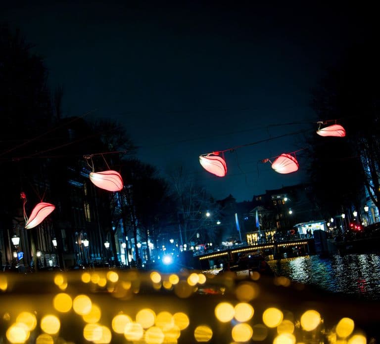 Amsterdam: Rejs łodzią po kanałach podczas Amsterdam Light Festival