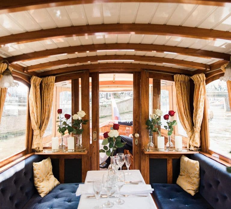 Amsterdam: Crociera con cena gourmet Moët & Chandon