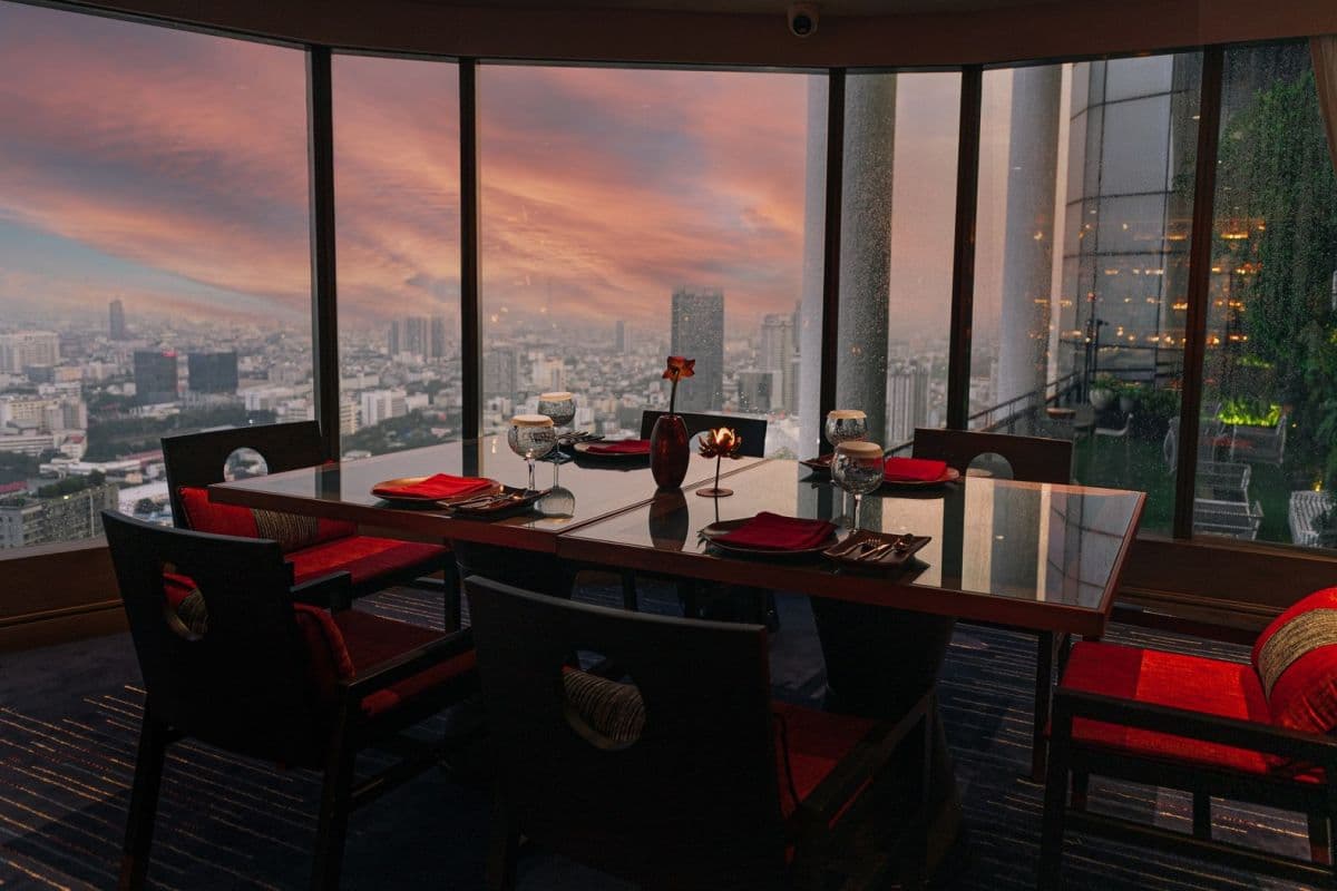 Saffron Contemporary Thai Signature Rooftop Banyan Tree Bangkok