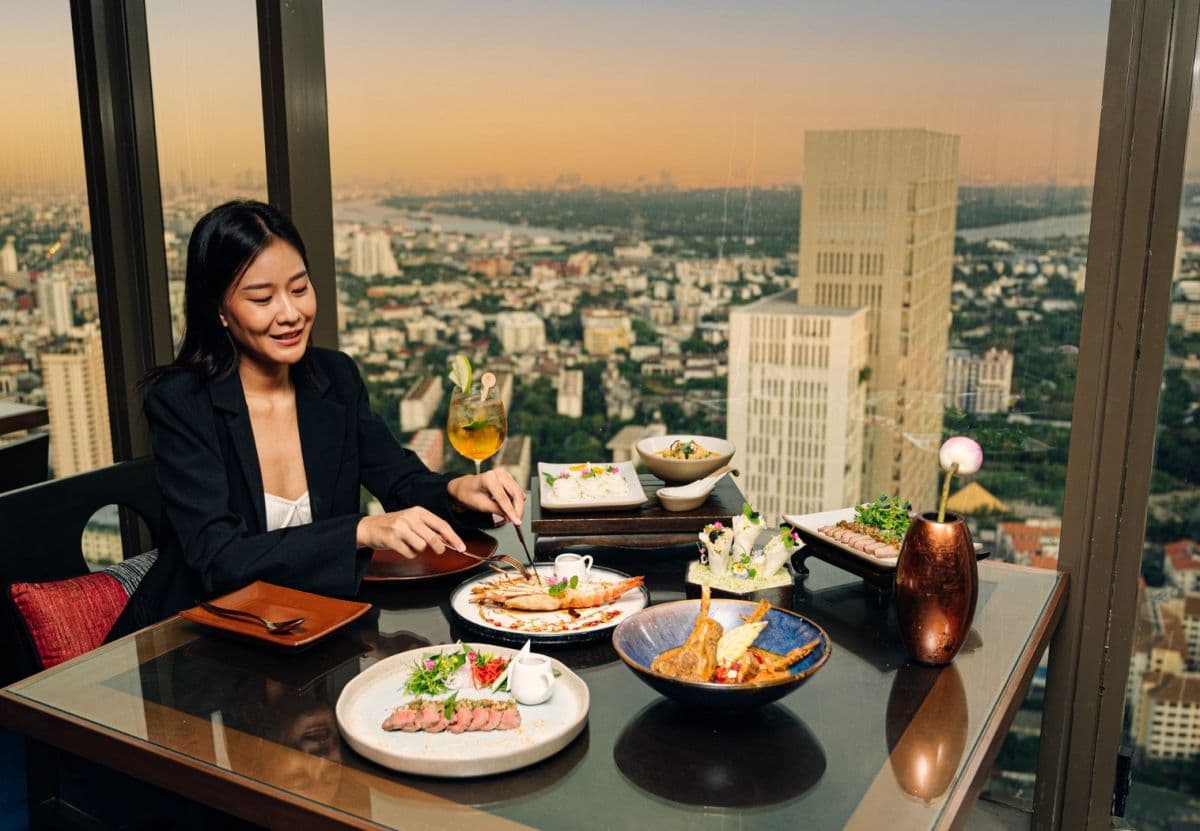 Saffron Contemporary Thai Signature Rooftop Banyan Tree Bangkok