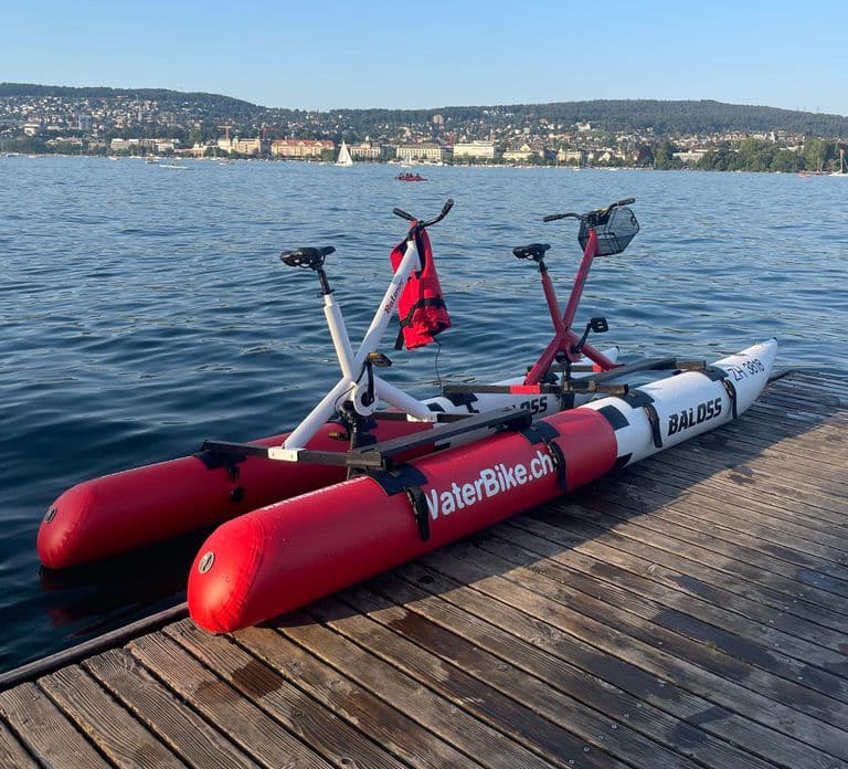 Waterbike on Lake Zurich