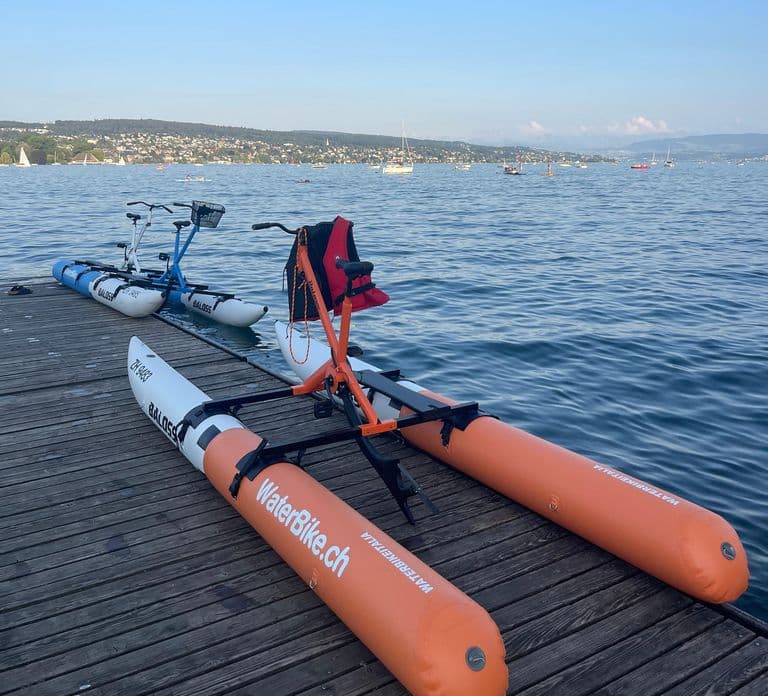 Waterbike on Lake Zurich