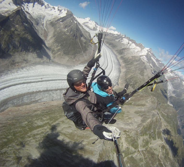Parapente Tandem no Aletsch Glacier