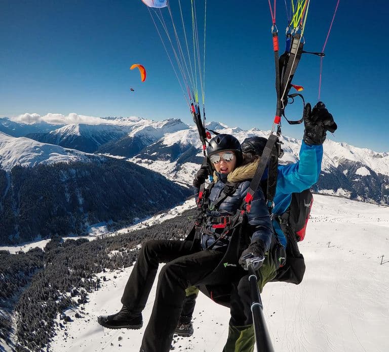 Davos: Tandem Paragliding Flight