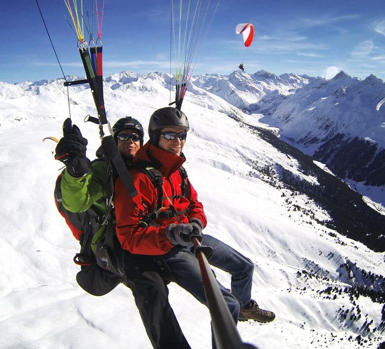 Davos: Tandem Paragliding Flight