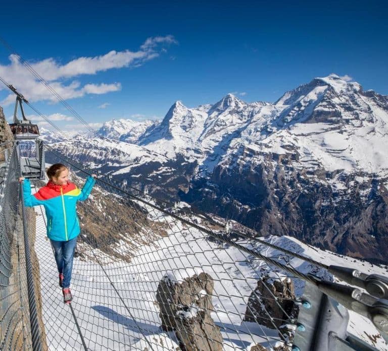 From Lausanne: Spectacular Schilthorn with 007 Experience