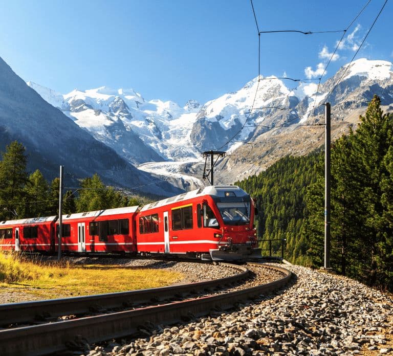 From Milan: Round-Trip Bernina Red Train to Saint Moritz