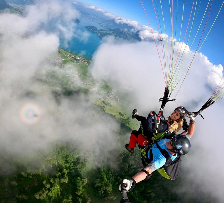 Lucerna: Experiencia única de parapente biplaza