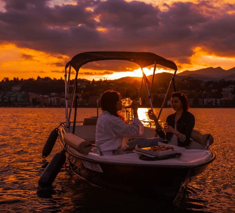 Lago de Lugano: Aluguel de barco por 2 horas
