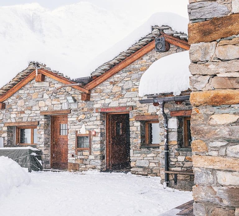 Monte Rosa: a typical lunch at a mountain lodge with a view of the mountains