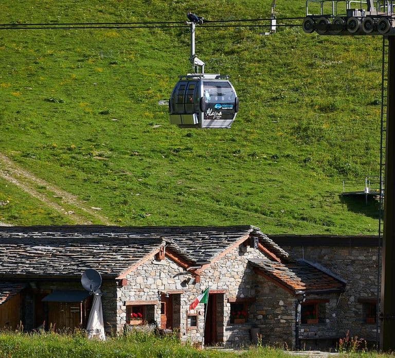 Monte Rosa: a typical lunch at a mountain lodge with a view of the mountains
