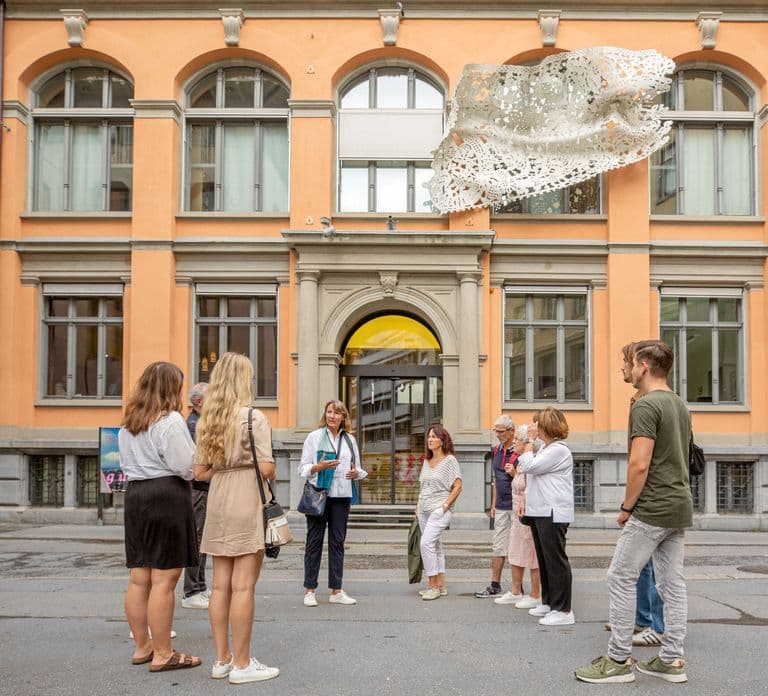 Old town walking tour in St.Gallen with textile museum