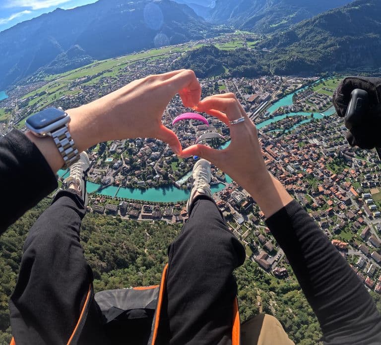 Vol en parapente biplace à Interlaken