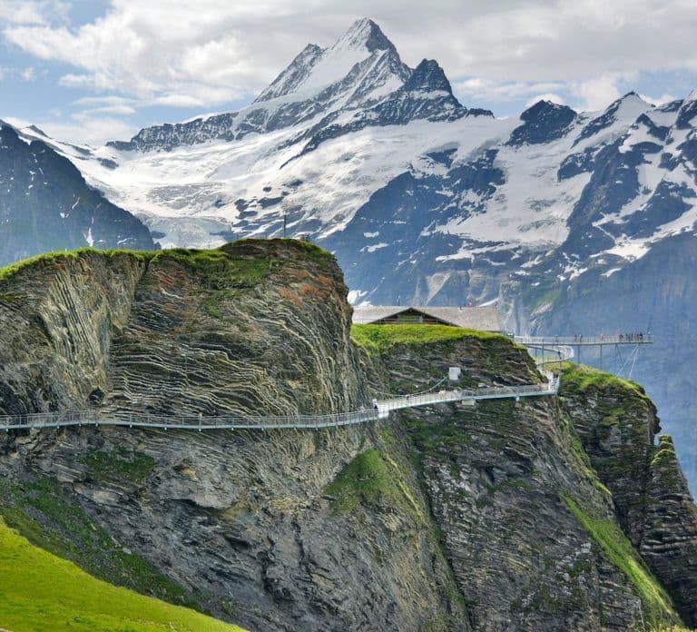 Excursion privée d'une journée : Interlaken vers Grindelwald et Cliff Walk