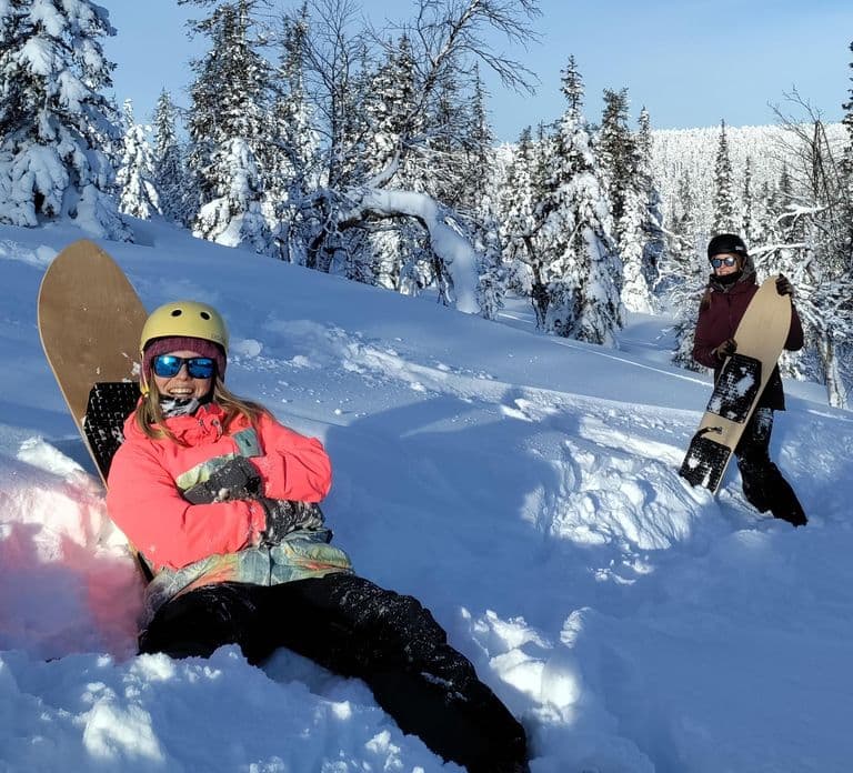 Levi: Snowsurfing-avontuur met sneeuwschoenwandeling