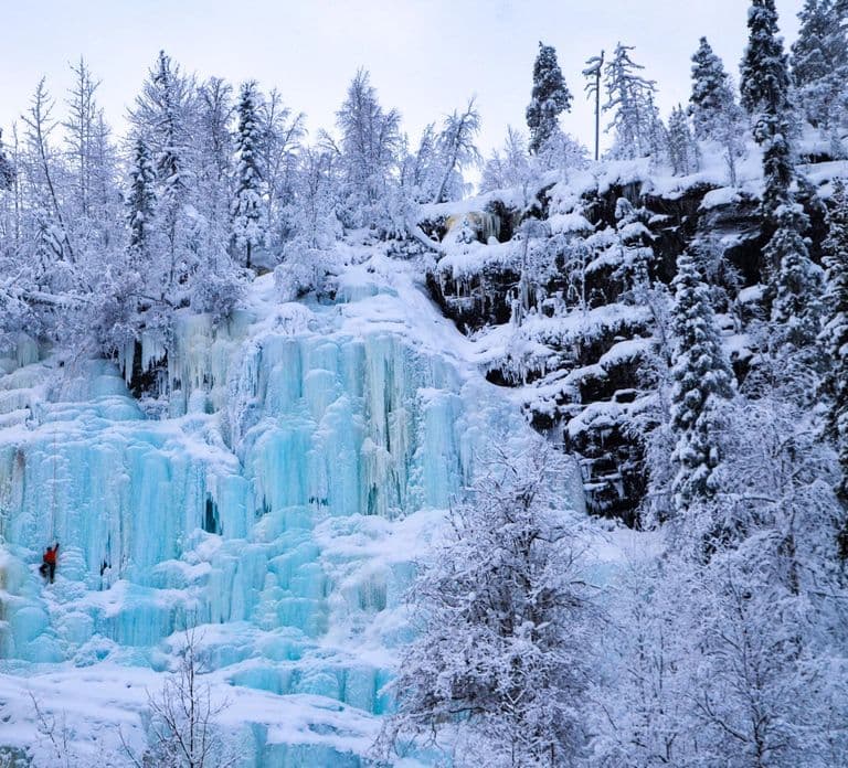 From Rovaniemi: Korouoma & Auttiköngäs Frozen Waterfalls