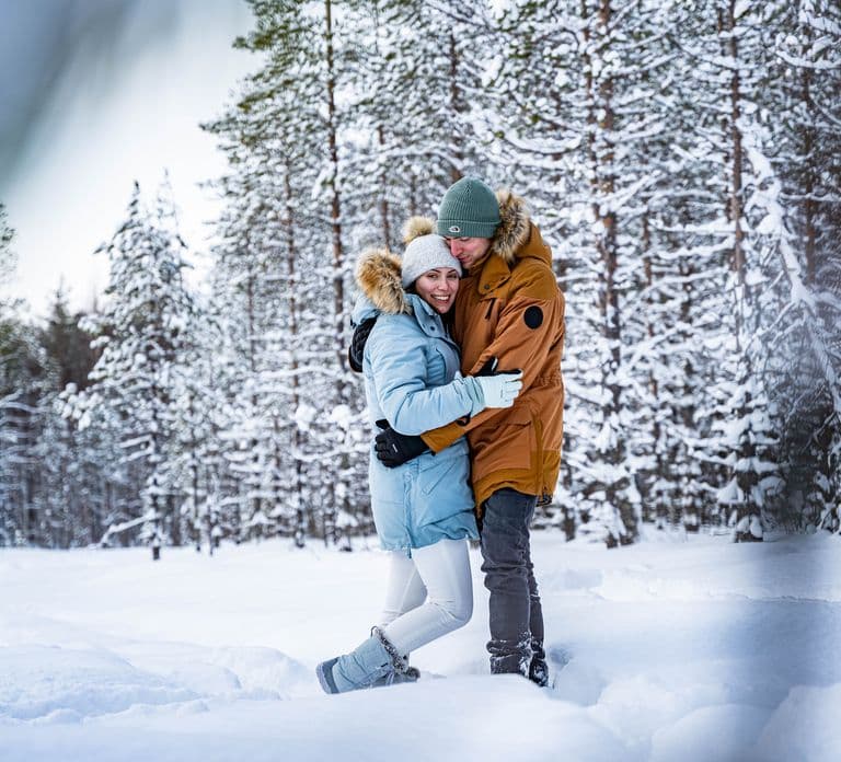 Ab Rovaniemi: Privates Fotoshooting in der lappländischen Wildnis