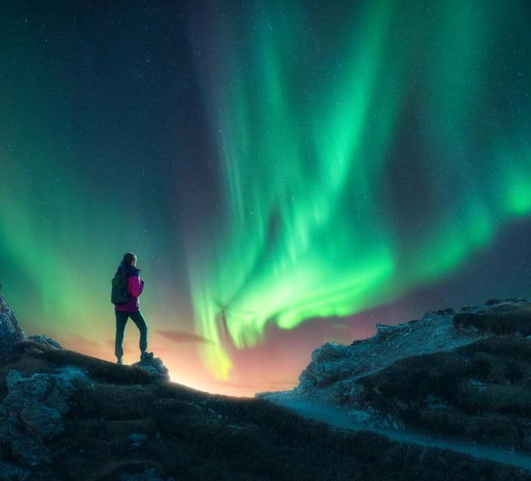 Escapada ártica a las auroras boreales con barbacoa y guía experto