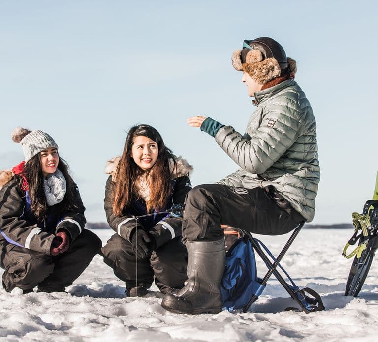From Rovaniemi: Snowshoeing and Ice Fishing Tour