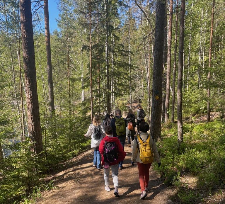 Helsinki: Nuuksio National park hiking with campfire lunch