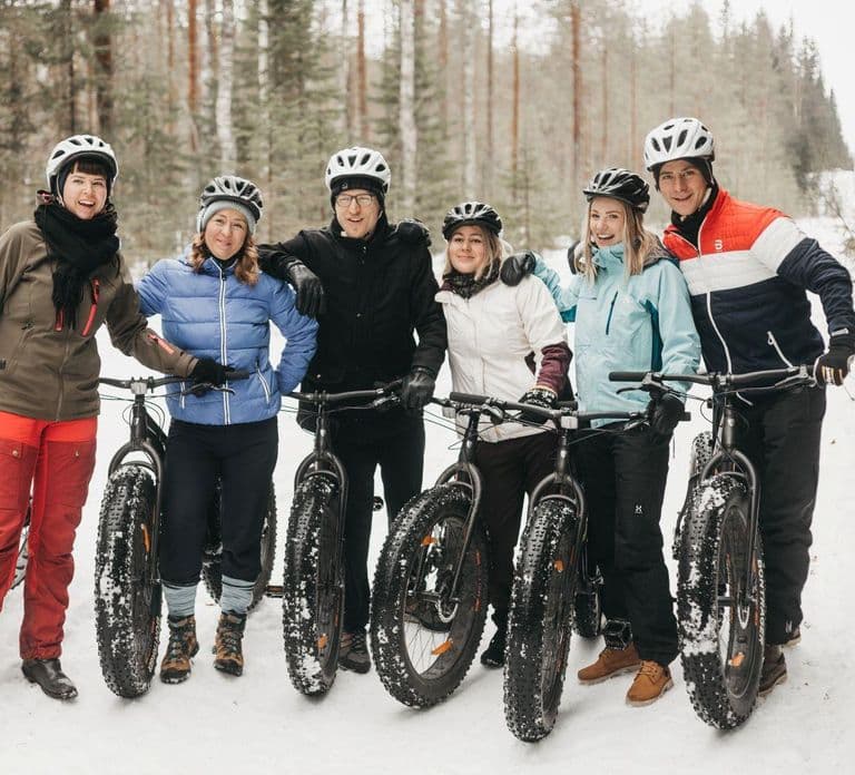 Jyvaskyla: Fatbiking-tour in een Fins winterbos