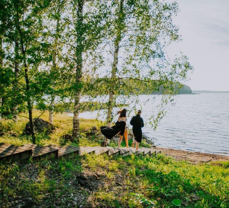 Jyvaskyla: Sauna relajante en la Laguna Beach de Lakeland