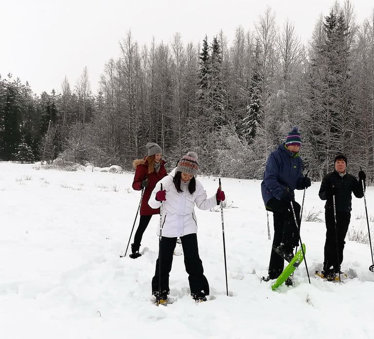 Lahti begeleide sneeuwschoenwandeltocht