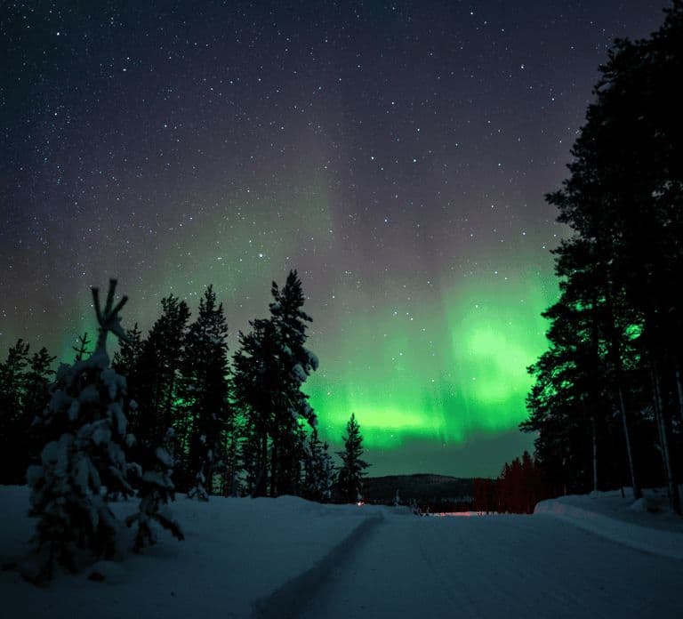 Lapônia: Caça à Aurora Boreal em Minivan com Guia e Transporte