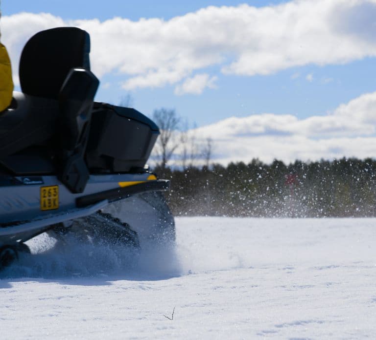Levi: Safári de 2 horas de snowmobile guiado por especialistas locais
