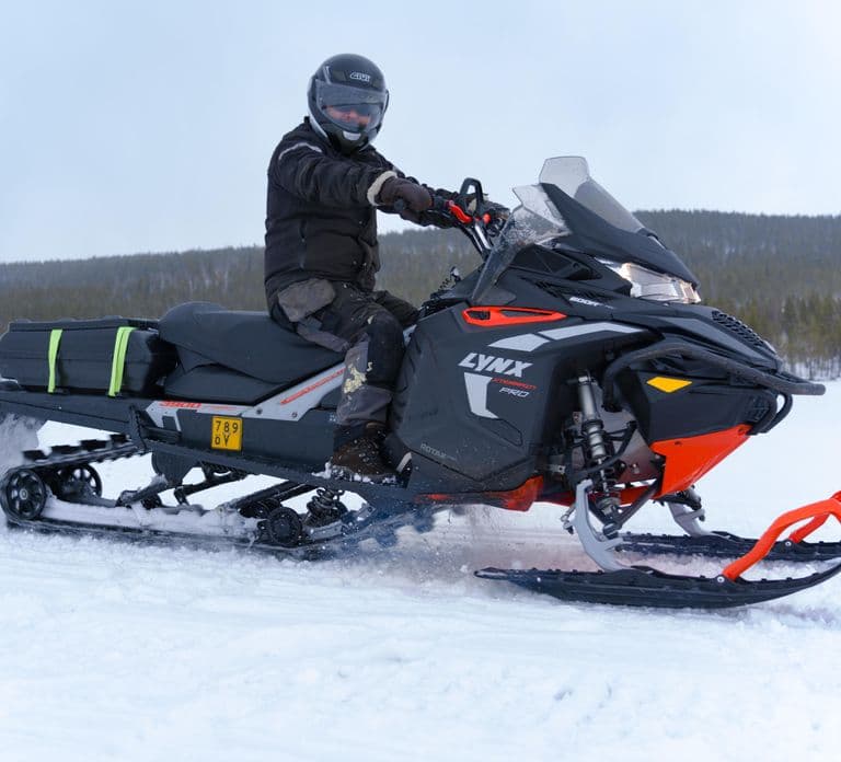 Levi: Safári de 2 horas de snowmobile guiado por especialistas locais