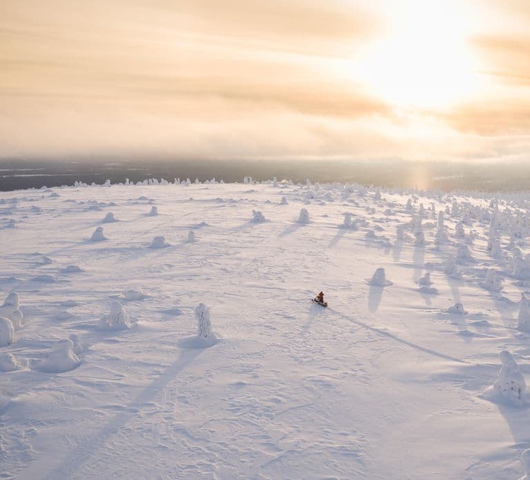 Levi: Ice Fishing by Snowmobile